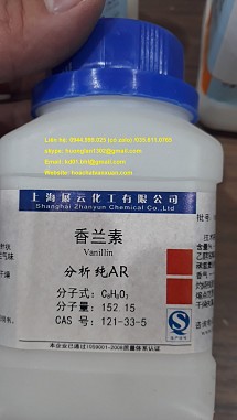 Hóa chất Vanillin, 98% C8H8O3 CAS 121-33-5 lọ 100g