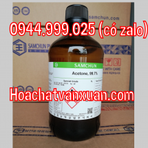 Hóa chất acetone, 99.7% Samchun Hàn Quốc CH3COCH3 chai 1 lít CAS 67-64-1 code A0108 aceton axeton