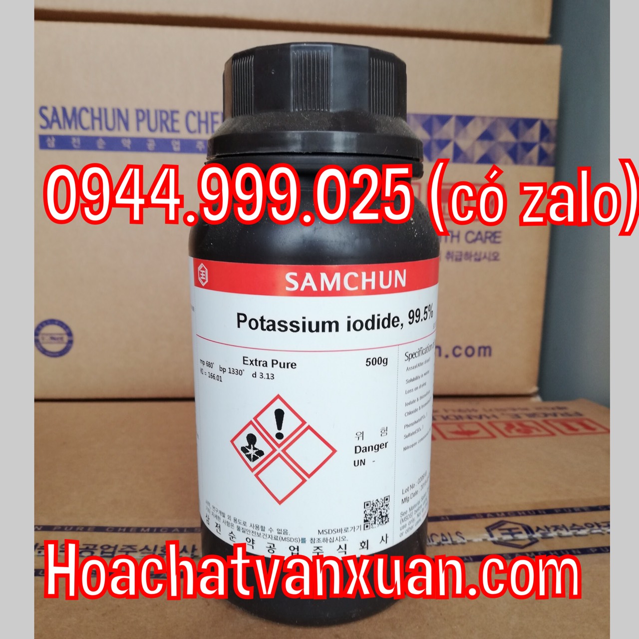 Potassium idodide 99.5% , KI , Samchun , Hàn Quốc