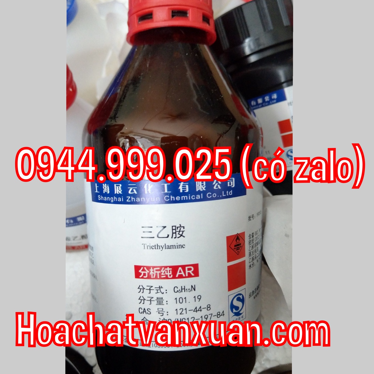 Hóa chất Triethylamine TEA N(CH2CH3)3 CAS 121-44-8 C6H15N chai 500ml