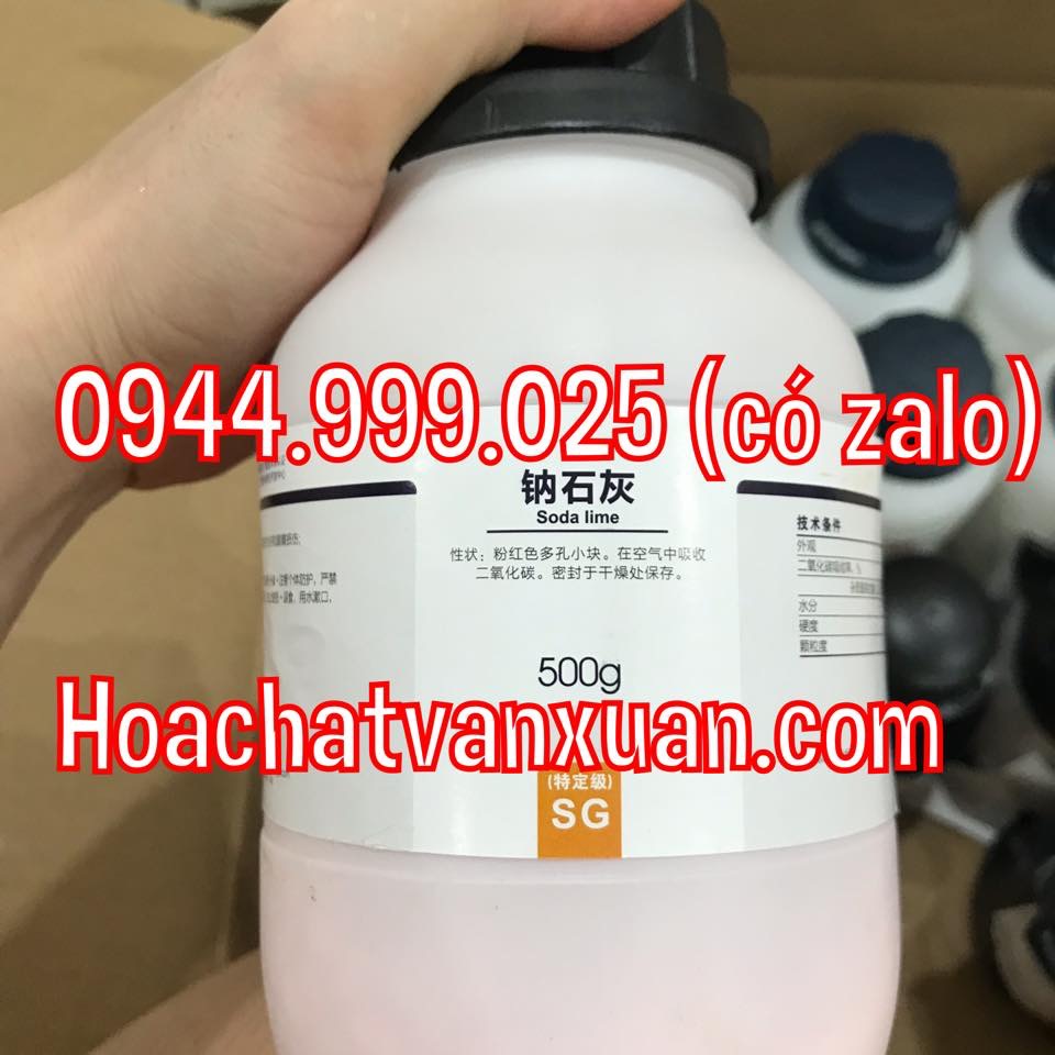 Hóa chất Soda lime xilong CAS 8006-28-8 H3Ca2NaO4 lọ 500g