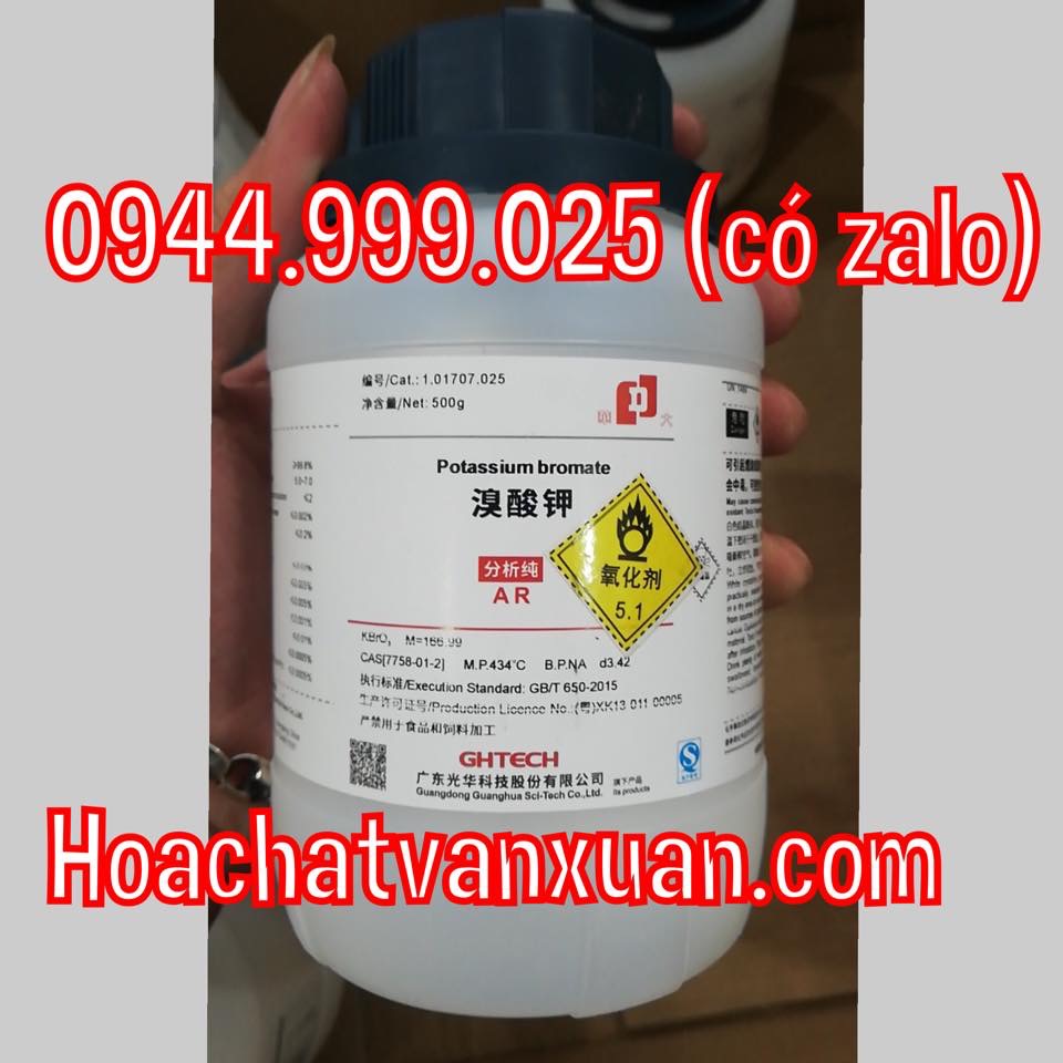 Hóa chất Potassium bromate kali bromat KBrO3 xilong CAS 7758-01-2 lọ 500g