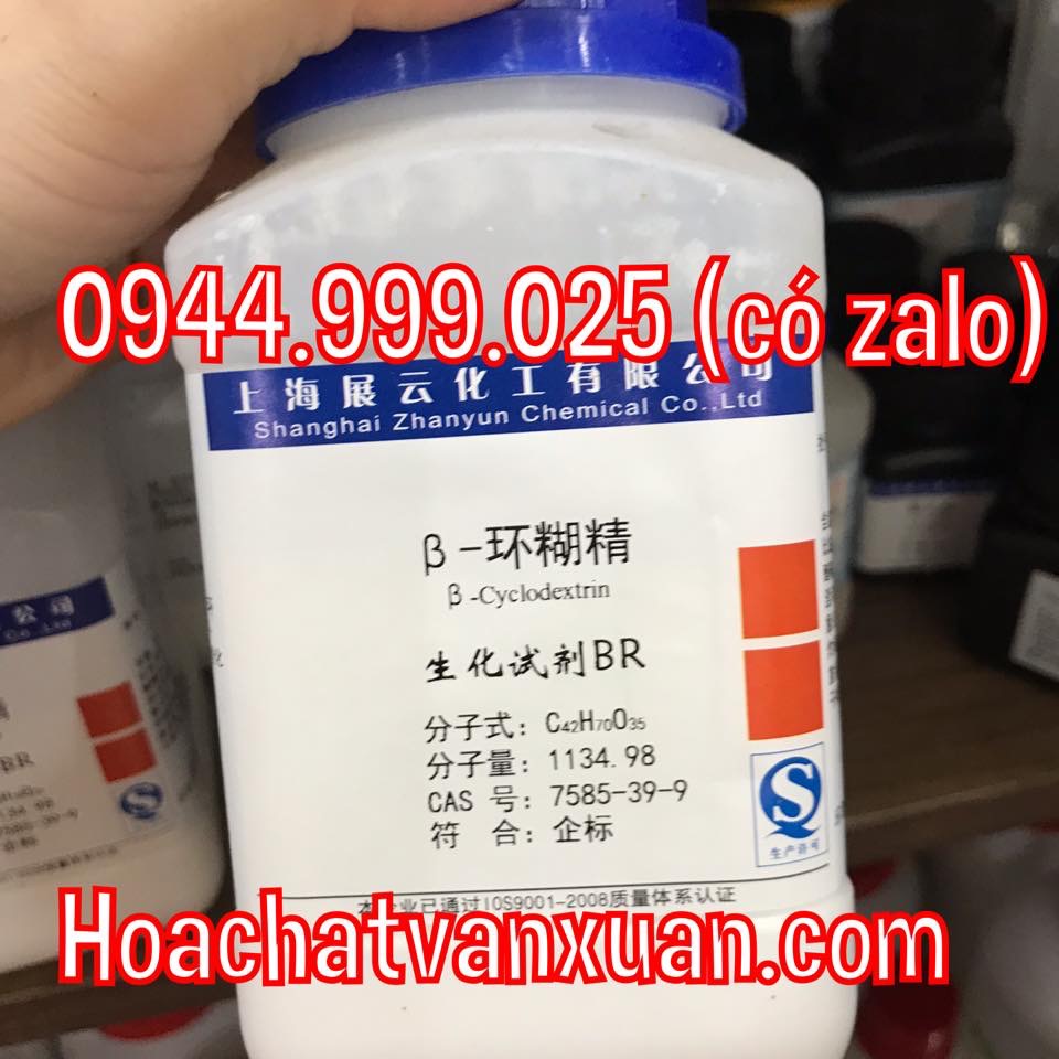 Hoá chất beta-cyclodextrin lọ 250g β-Cyclodextrin CAS 7585-39-9 C42H70O35 lọ 500g