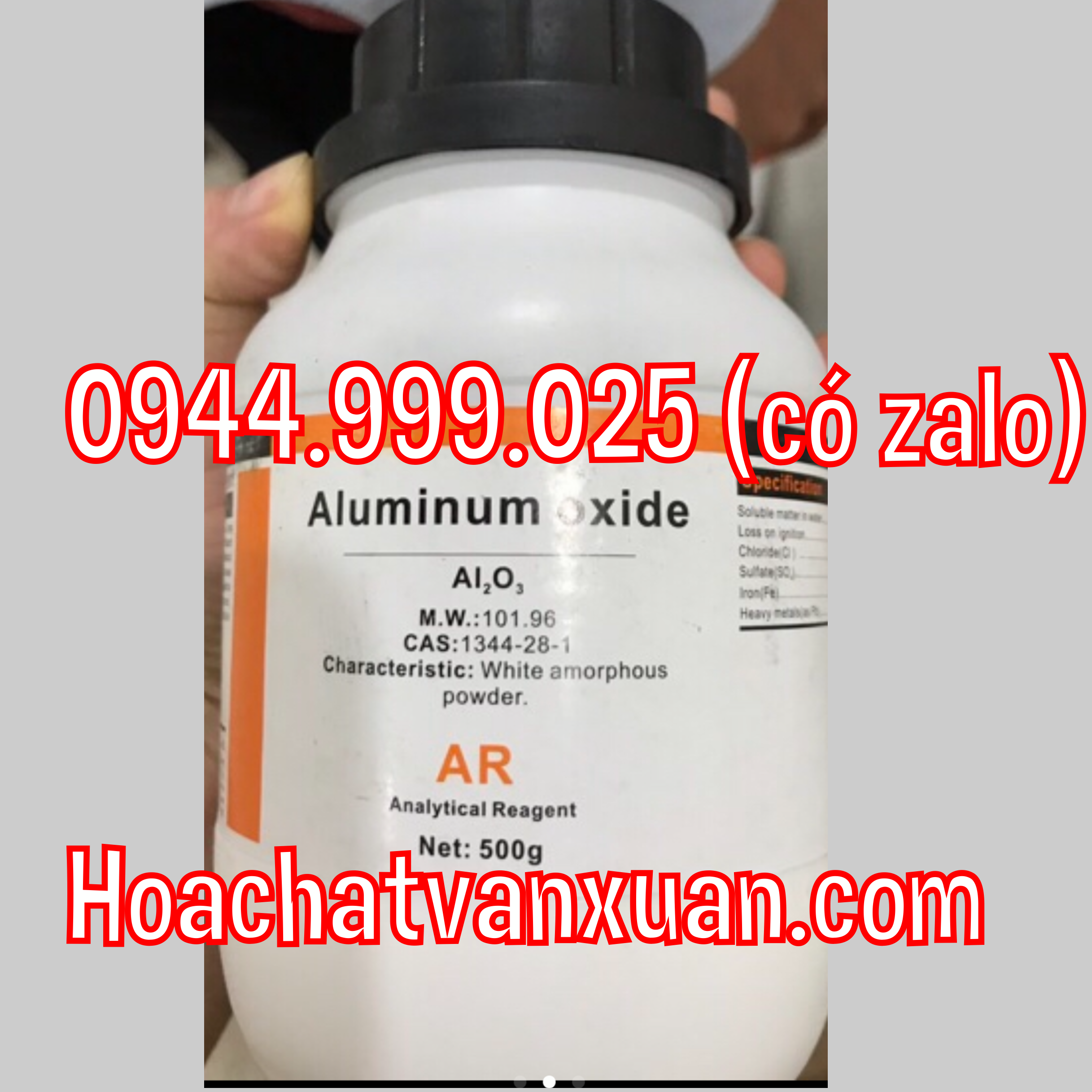 Hóa chất Aluminum oxide Xilong Al2O3 lọ 500g nhôm oxit CAS 1344-28-1