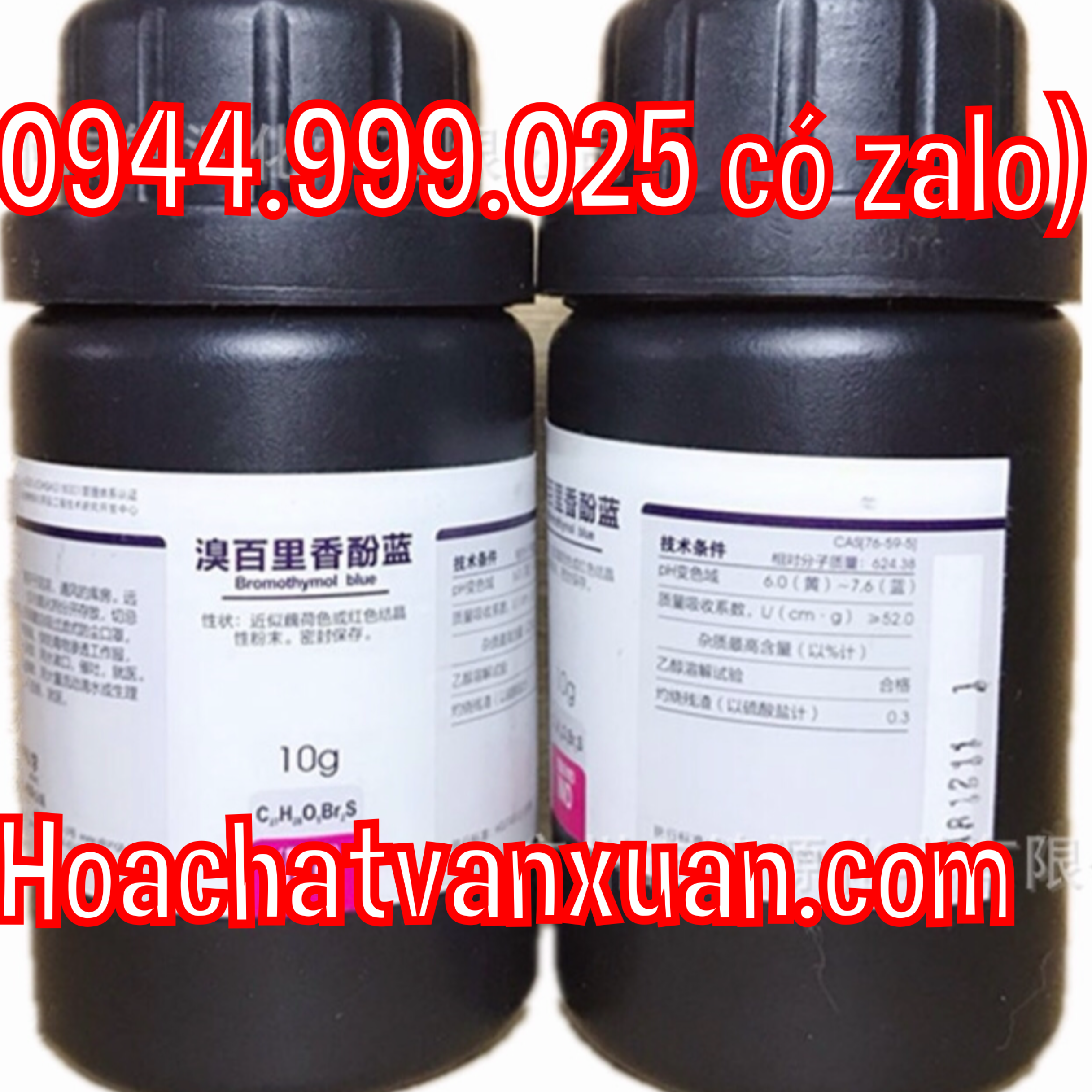 Chỉ thị Bromothymol blue xilong Trung Quốc C27H28Br2O5S lọ 25g CAS 76-59-5 xanh bromothymol