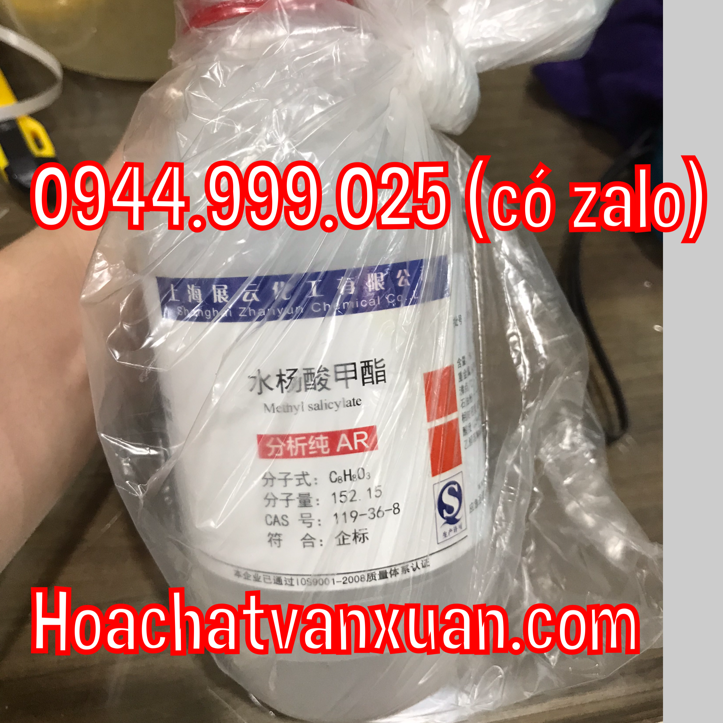 Hóa chất Methyl salicylate 98% Methyl salicilat CAS 119-36-8 C8H8O3 chai 500ml