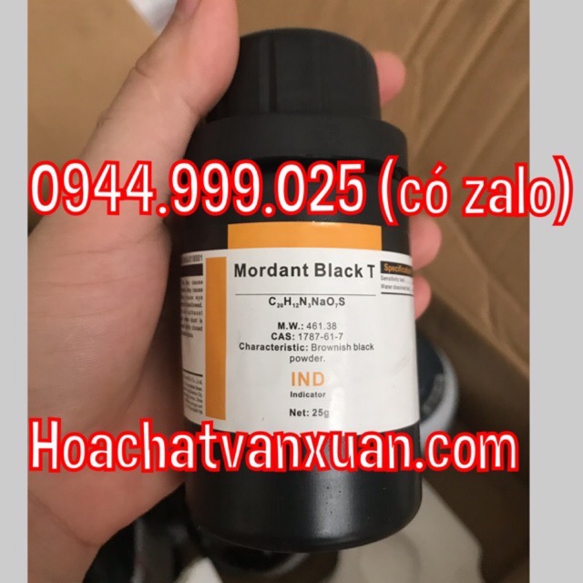 Hóa chất Eriochrome black T Xilong CAS 1787-61-7 C20H12N3NaO7S Xylong lọ 25g ETOO Erio crome black T