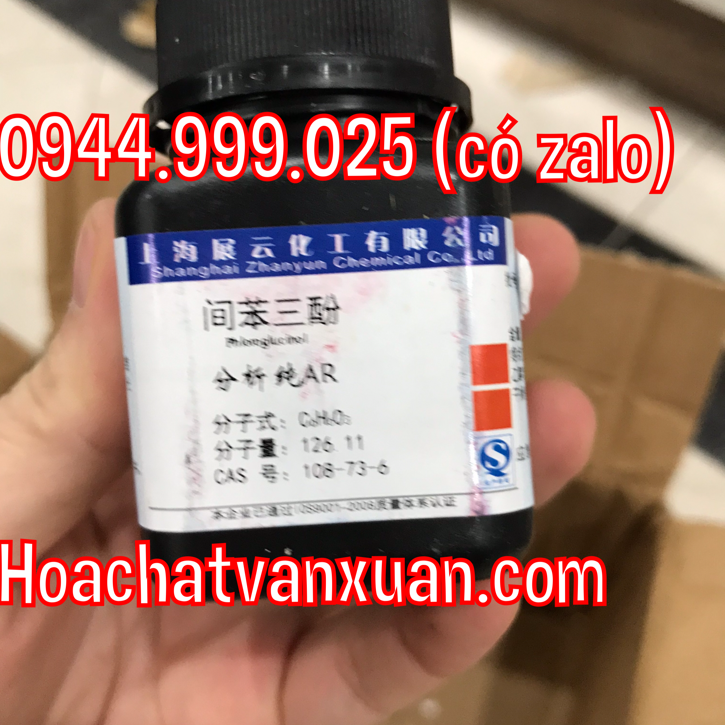 Hóa chất Phloroglucinol CAS 108-73-6 C6H6O3 Lọ 25g