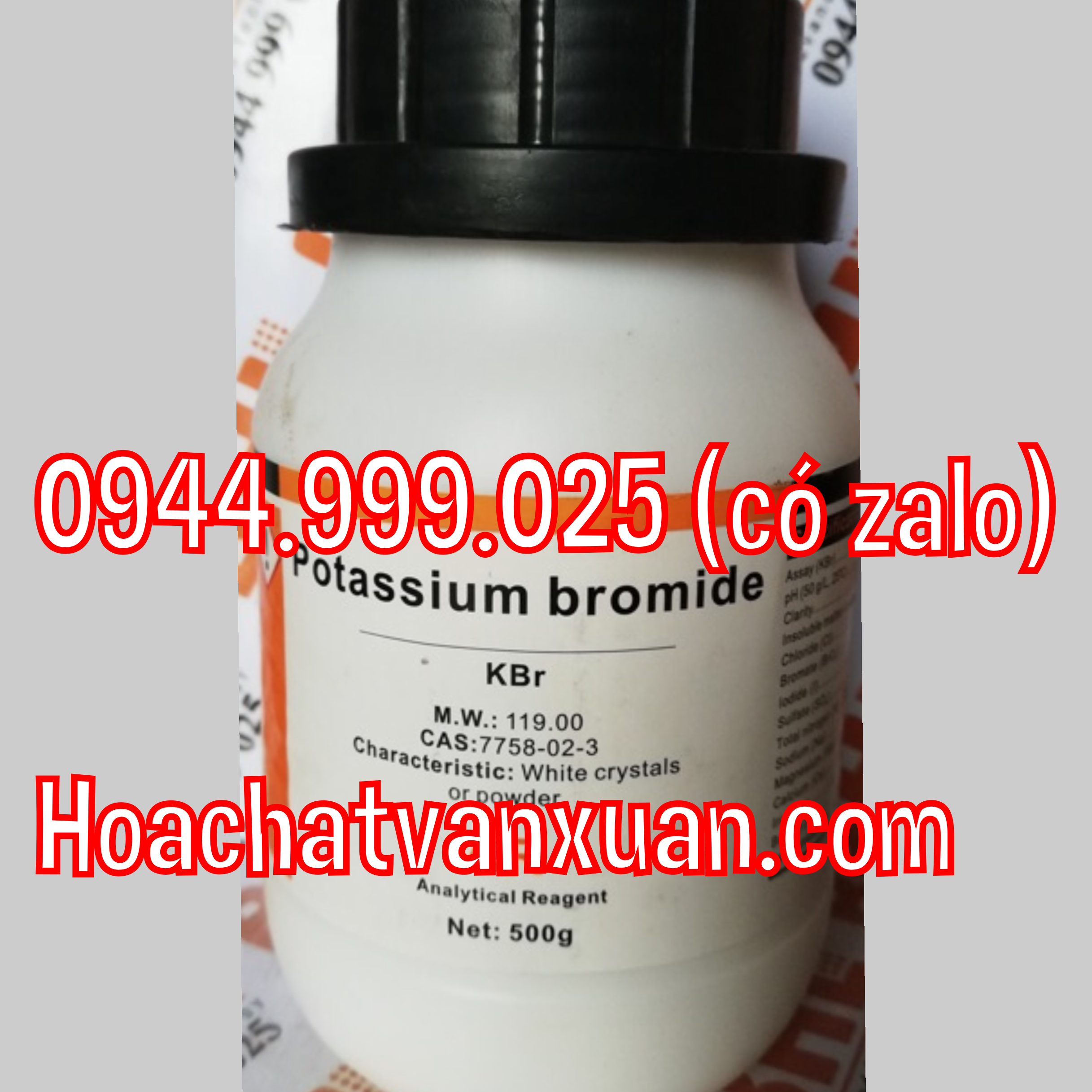 Hóa chất potassium bromide xilong KBr CAS 7758-02-3 kali bromua lọ 500g