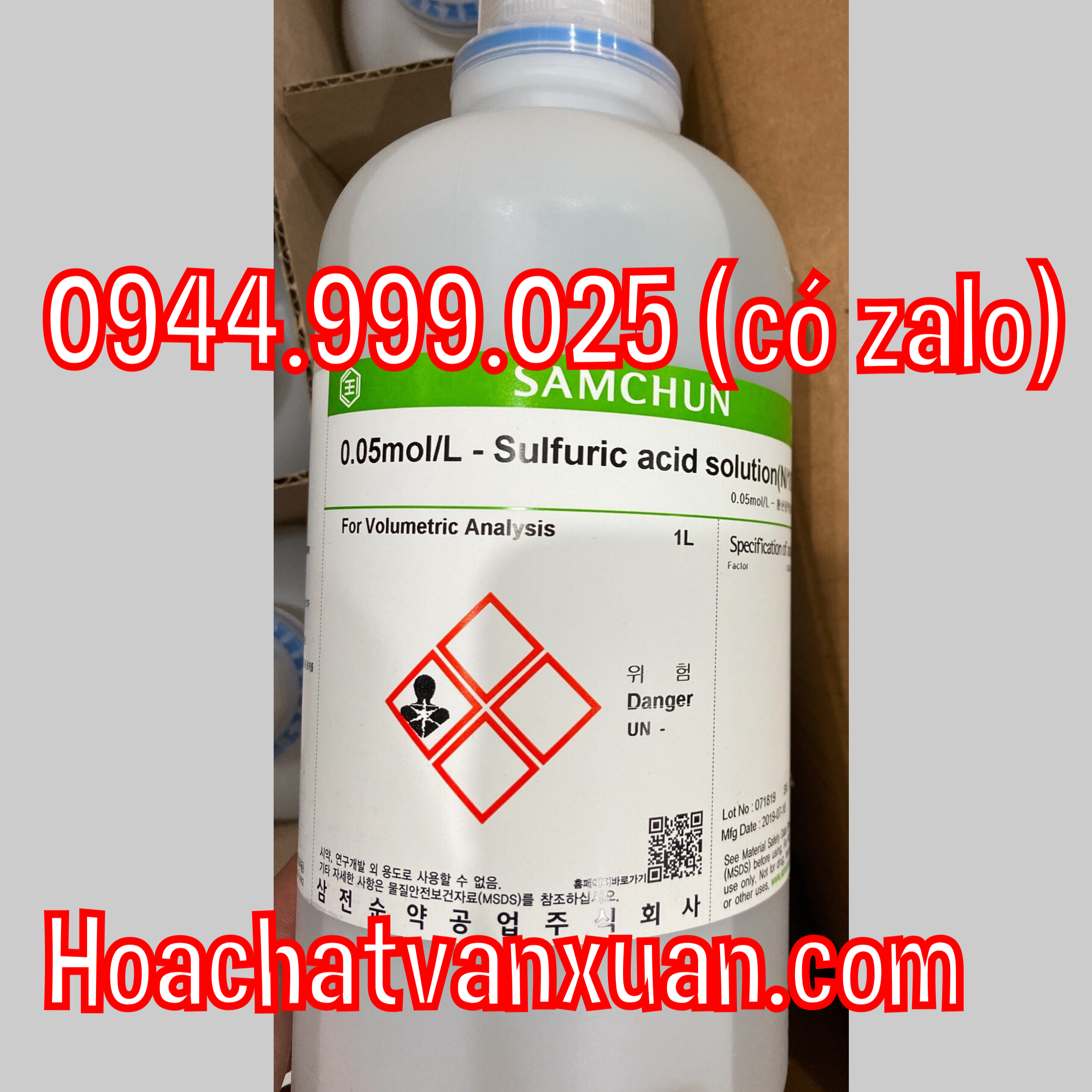 Dung dịch chuẩn H2SO4 0.1N , Samchun , Hàn Quốc