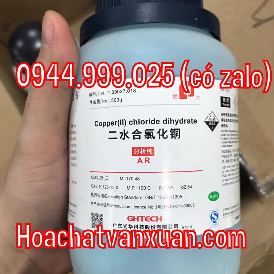 Hóa chất Copric chloride dihydrate CAS 10125-13-0 CuCl2 2H2O đồng II clorua copper II chloride