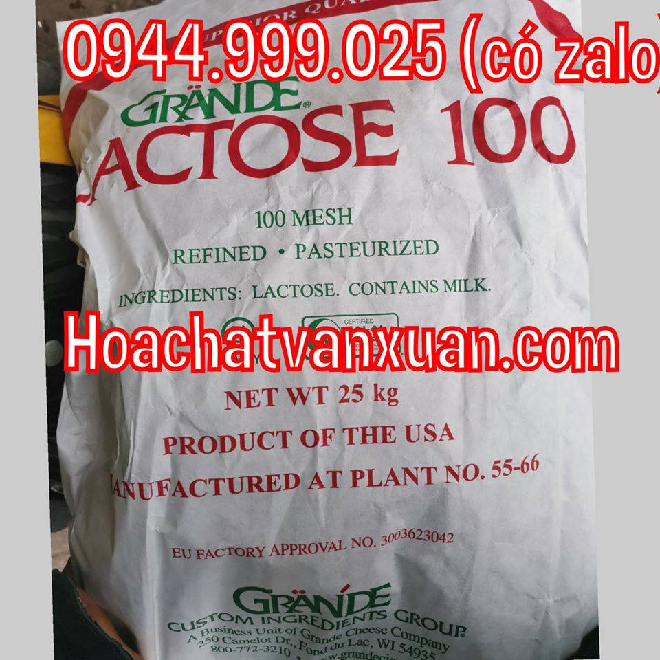 Hóa chất lactose 100 mesh USA bao 25kg