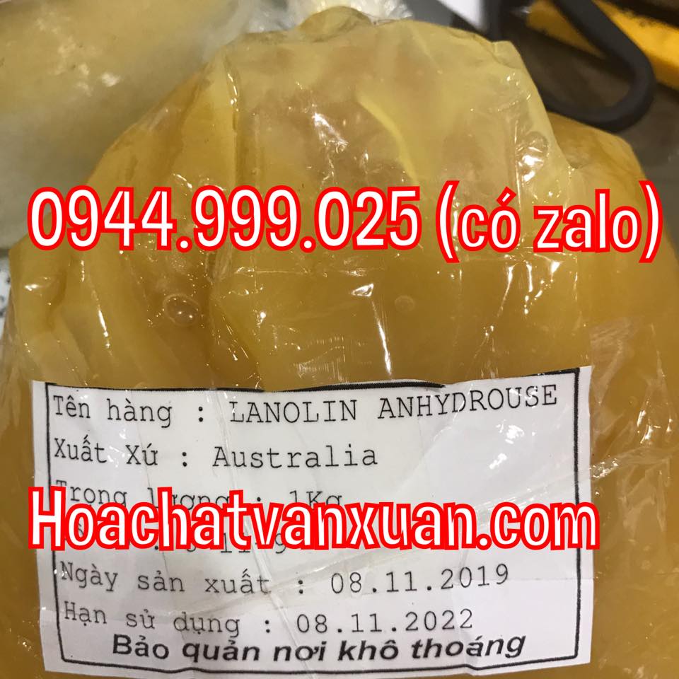 Hóa chất lanolin anhydrouse túi 1kg ÚC CAS 8006-54-0 mỡ cừu lanolin