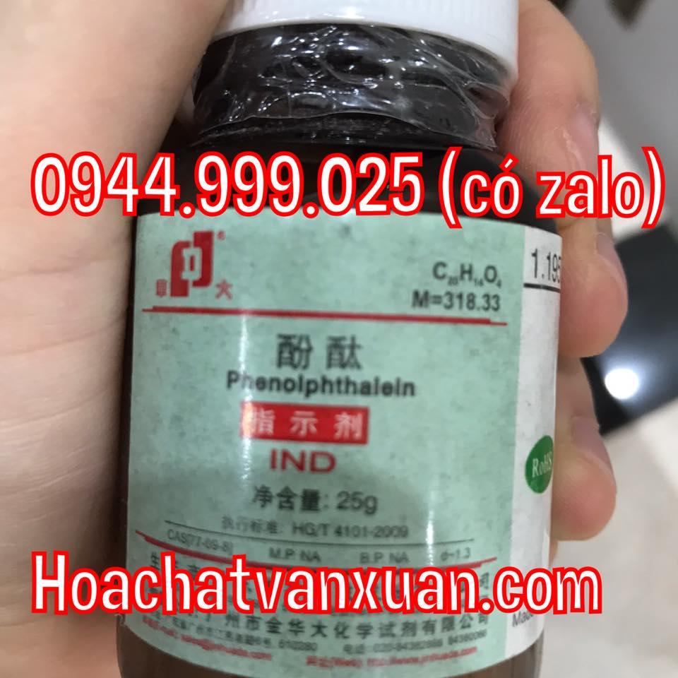 Hóa chất phenolphthalein CAS 77-00-8 lọ 25g