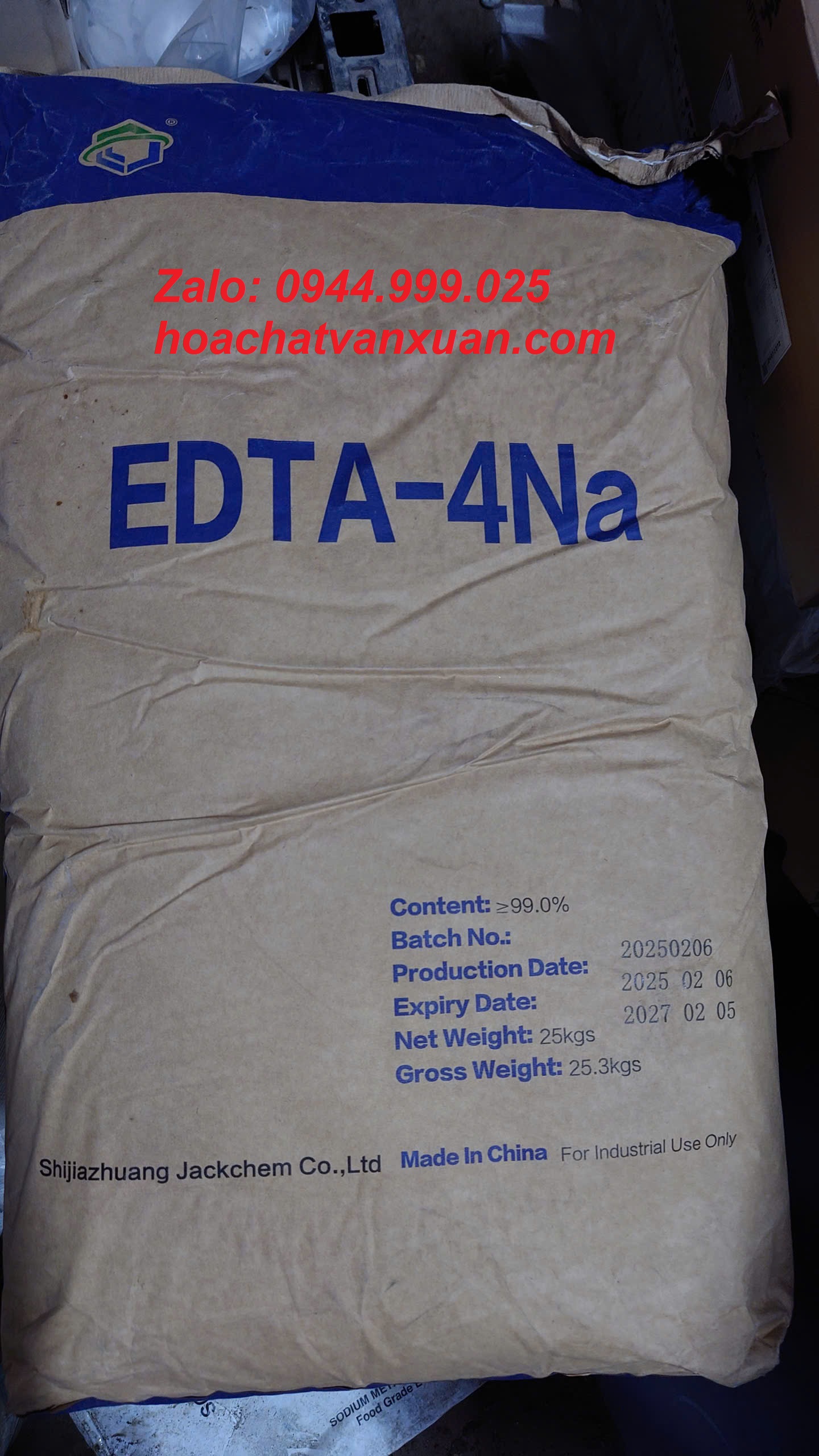 Hóa chất Ethylene Diamine Tetracetic acid/EDTA 4Na- CN bao 25kg