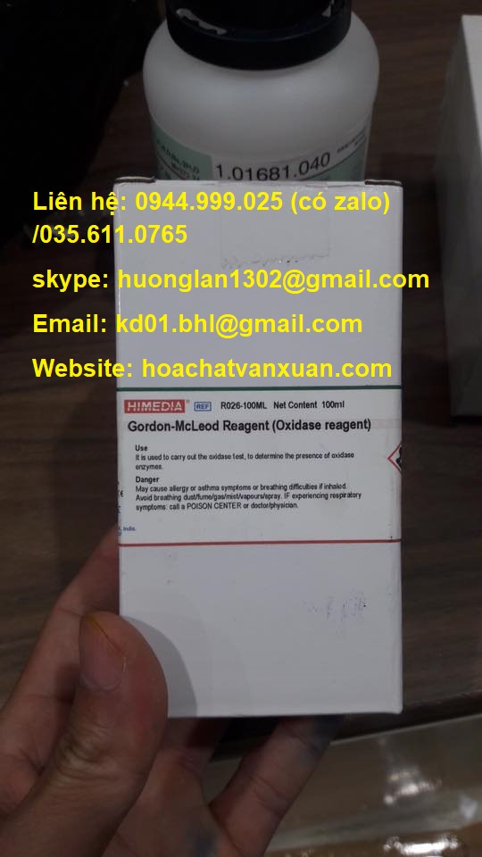 Thuốc thử oxidaza ( Tetrametyl-p-phenylendiamin dihydroclorua (R026-100ML Gordon-McLeod Reagent (Oxidase reagent) )	Himedia Ấn Độ